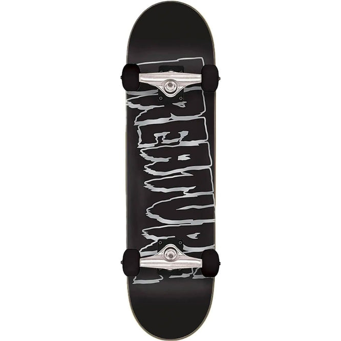 Logo Outline Metallic Black 8.25" Complete Skateboard