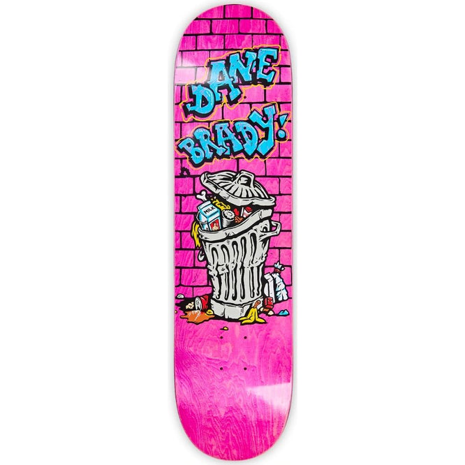 Dane Brady Trash Can Pink 9.0" skateboard deck
