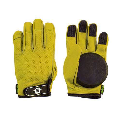 Leather Slide Gloves Yellow