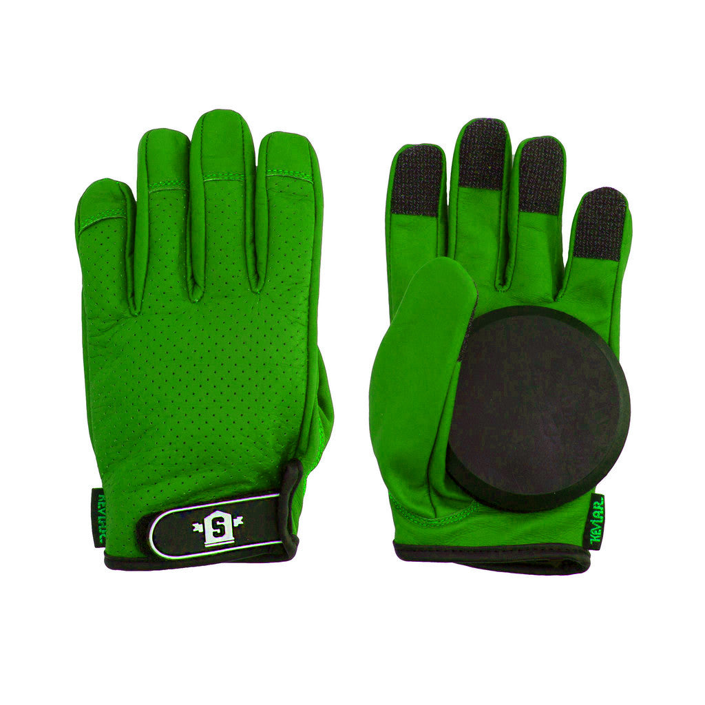 Lederen Slide Gloves Green