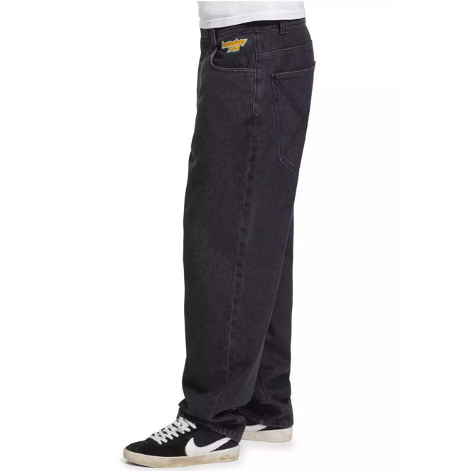 X-Tra Baggy Denim Washed Black Jeans