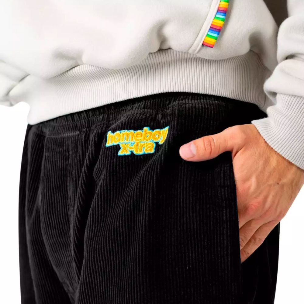 X-tra Beach Baggy Cord Pants Black