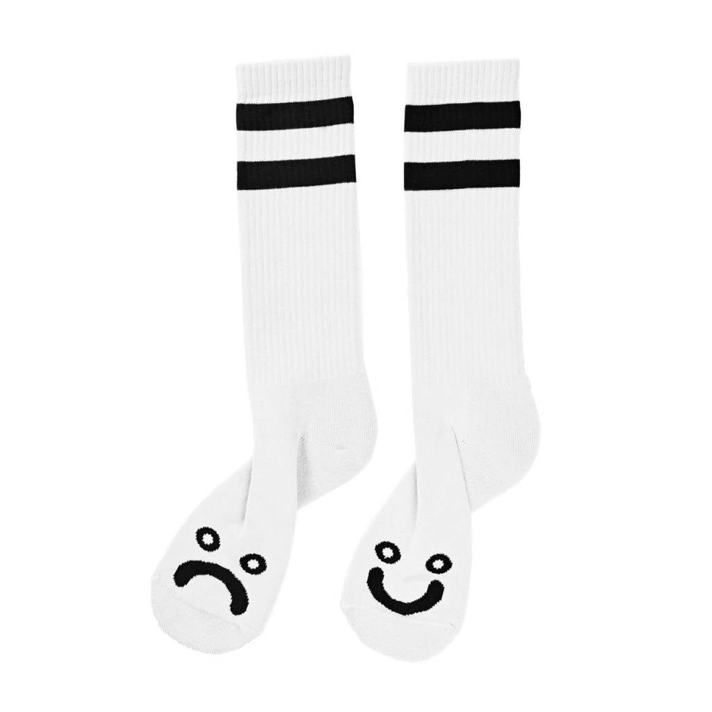 Happy Sad Socks White