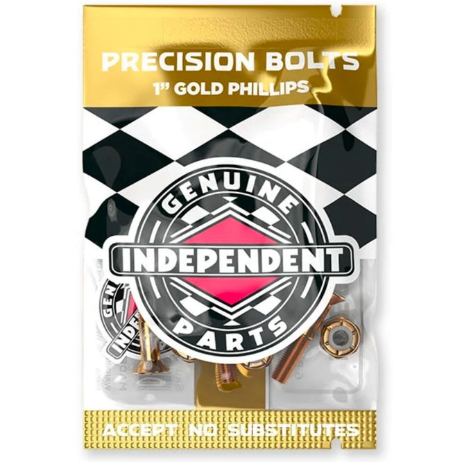 Gold/Black 1" Phillips Hardware Set