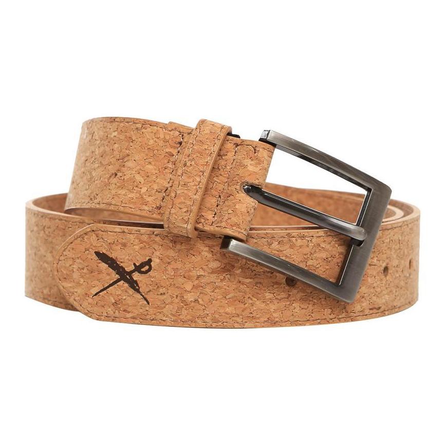 Cork Flag Belt Light Brown