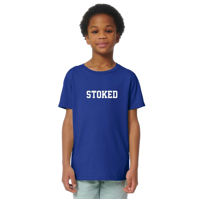 Kids Maxi Script T-Shirt Worker Blue
