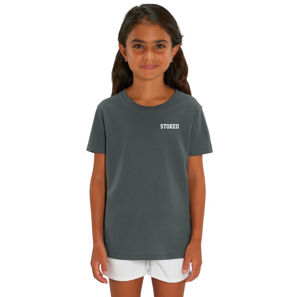 Kids Mini Script T-Shirt Anthracite
