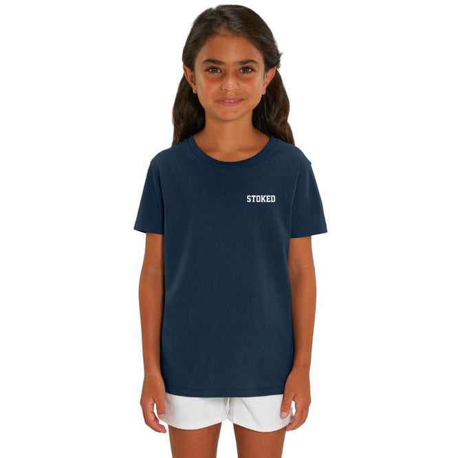 Kids Mini Script T-Shirt French Navy