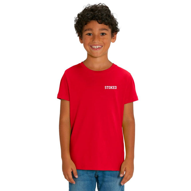 Kids Mini Script T-Shirt Rouge