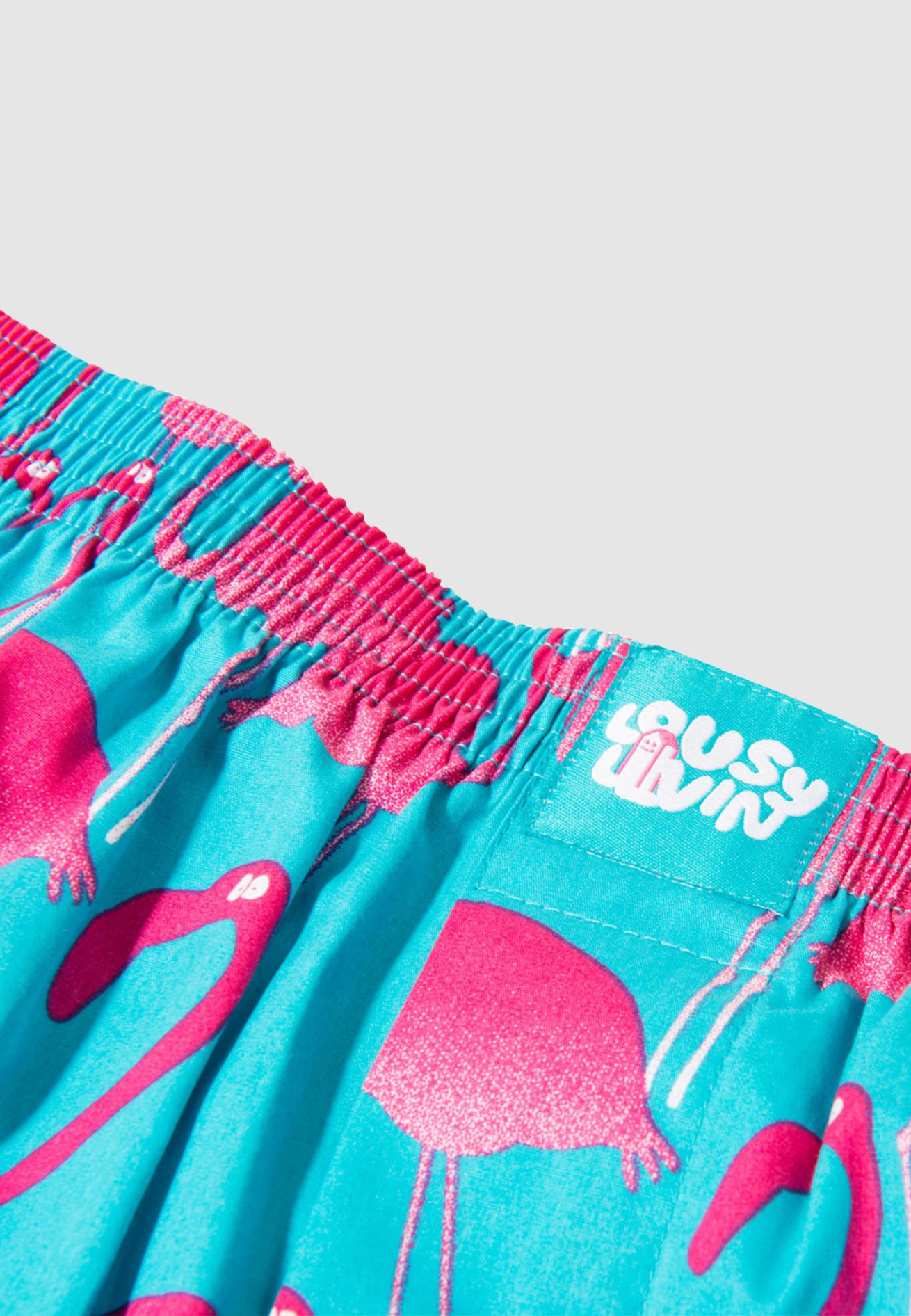 Flamingos Boxer shorts Turquoise