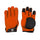Gants à glissière en cuir rouge