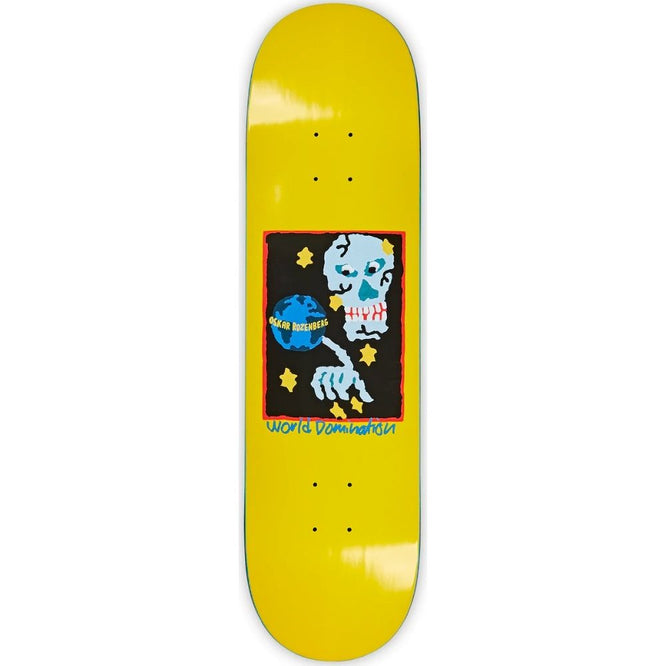 Oskar Rozenberg World Domination Yellow 8.375" Skateboard Deck