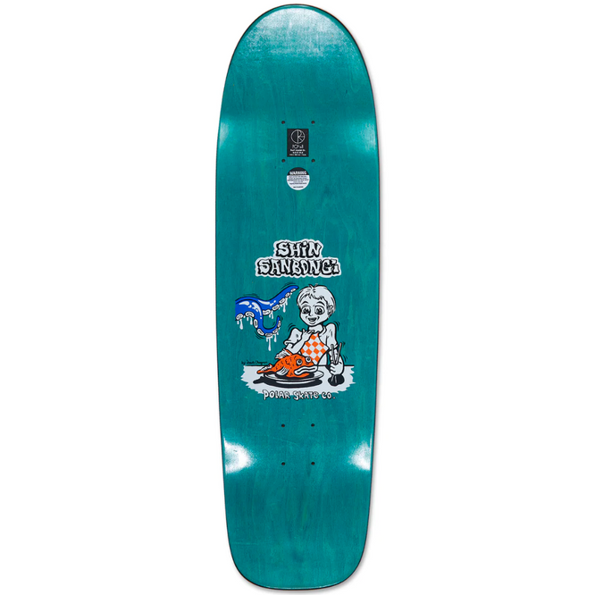 Shin Sanbongi Fish Head 8.75" WW Blue Skateboard Deck