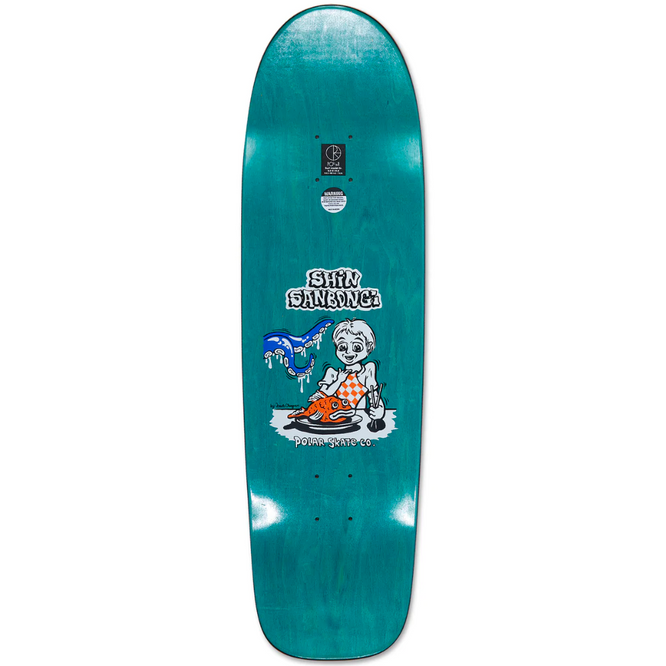 Shin Sanbongi tête de poisson 9.0" WW Bleu Skateboard Deck