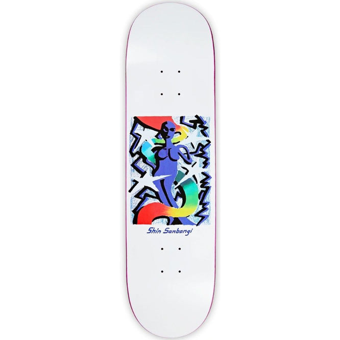 Shin Sanbongi Queen White 7.875" Skateboard Deck