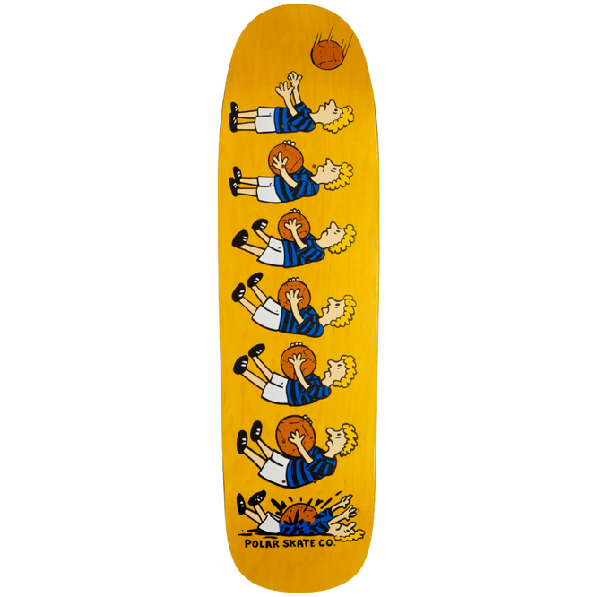 Modèle de basket-ball d'équipe jaune P9 8.625". Skateboard Deck
