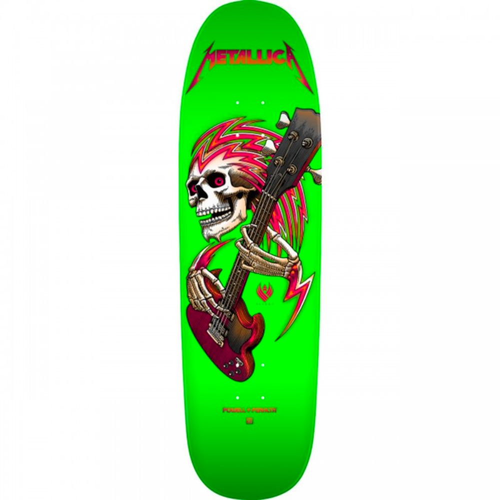Metallica Collab Flight Lime Green 9.26" Skateboard Deck