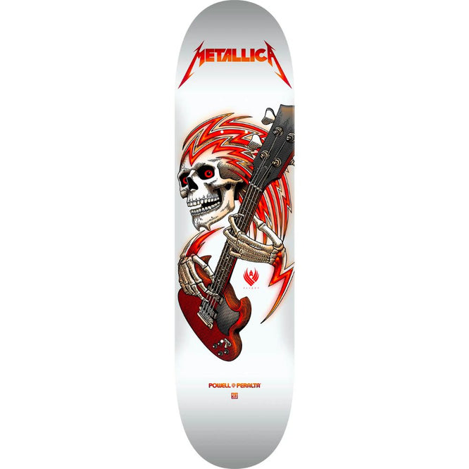 Metallica Collab Flight White 8.75" Skateboard Deck