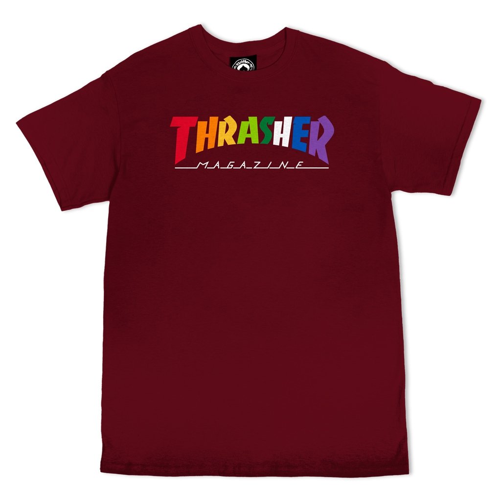 Rainbow Mag T-shirt Maroon