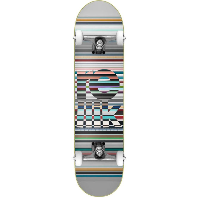 Stripes White 7.875" Skateboard complet