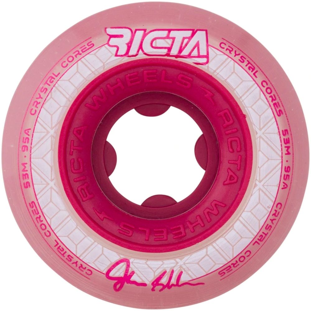 Shanahan Crystal Cores 95a 53mm Red/Clear Skateboard Wheels