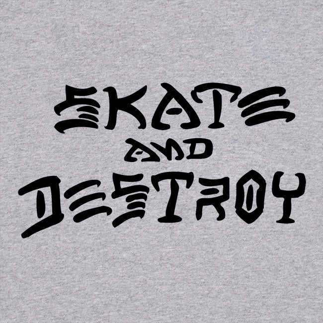 T-shirt Skate and Destroy gris
