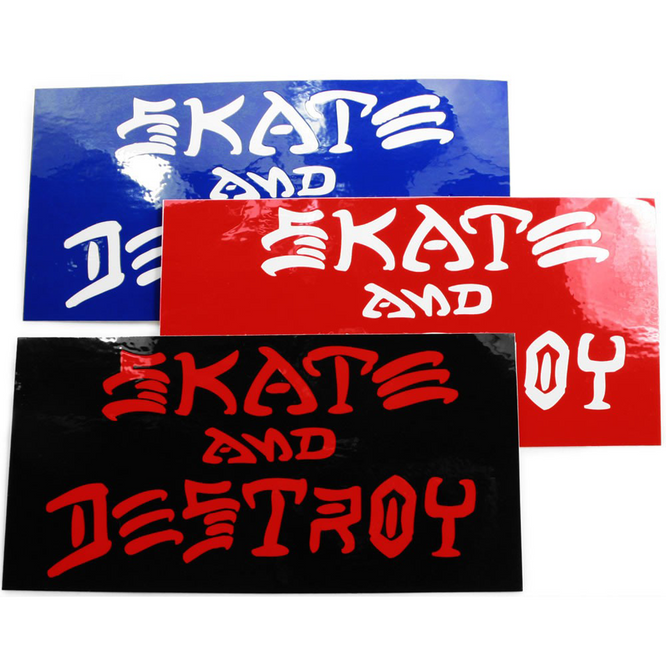 Autocollant Skate and Destroy Bleu moyen