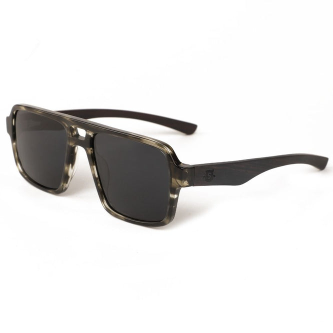 Navigator Acetate Smog Sunglasses + Grey Lens