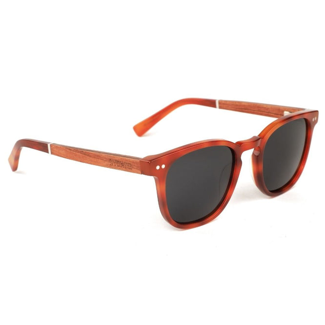 Tulum Acetate Classic Smog Tortoise Sunglasses + Grey Lens