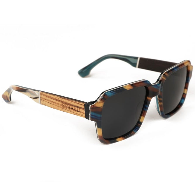 Navagio Acetate Sunglasses Aqua Amber + Grey Lens