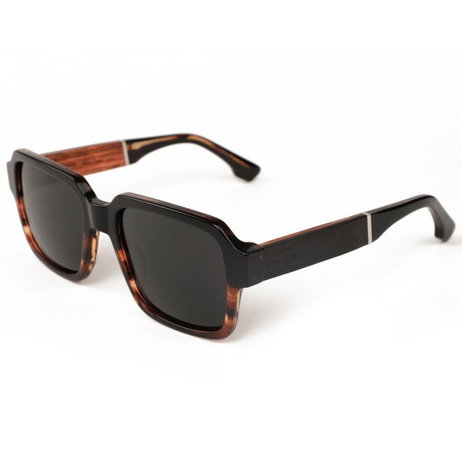 Navagio Acetate Two Tone Black Tortoise Sunglasses + Grey Lens