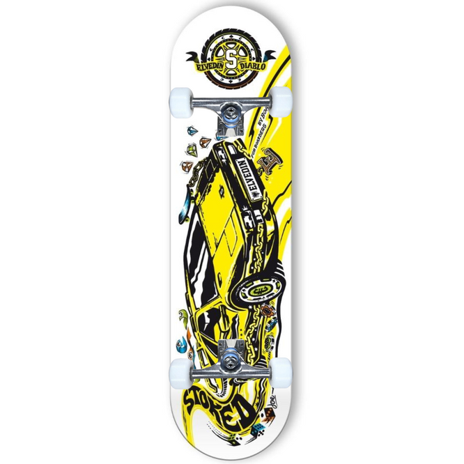 Team Elvedin Diablo Yellow Skateboard complet