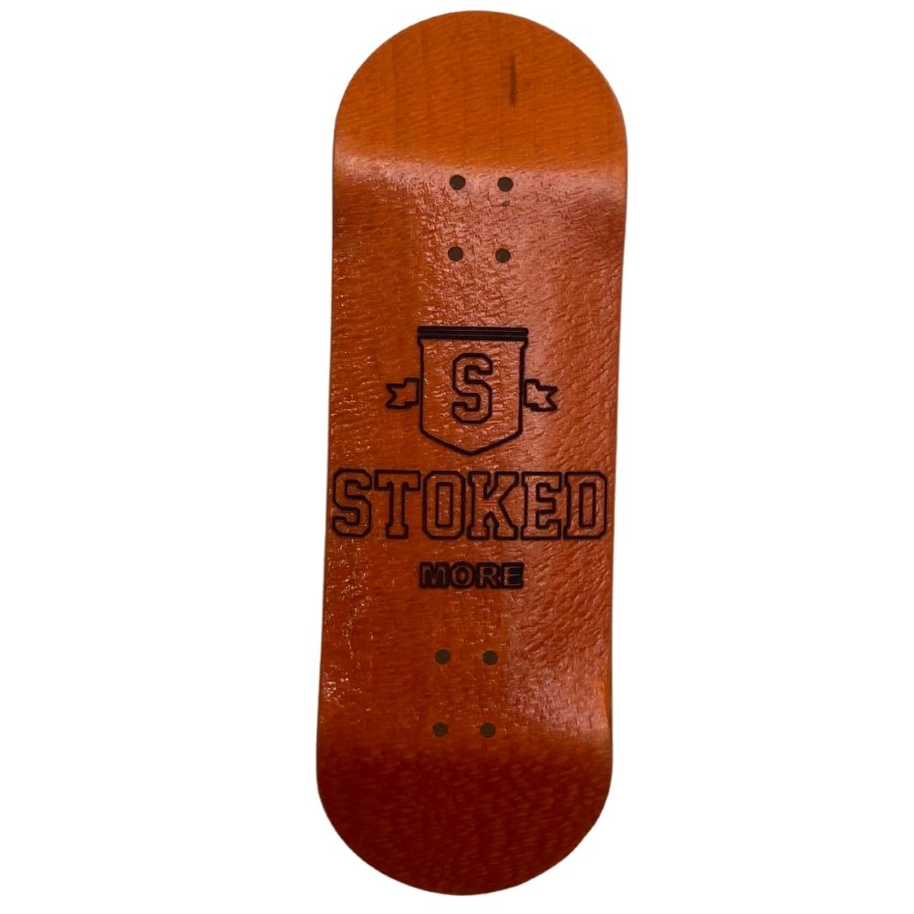 Stoked x More High Concave Orange Outline Fingerboard