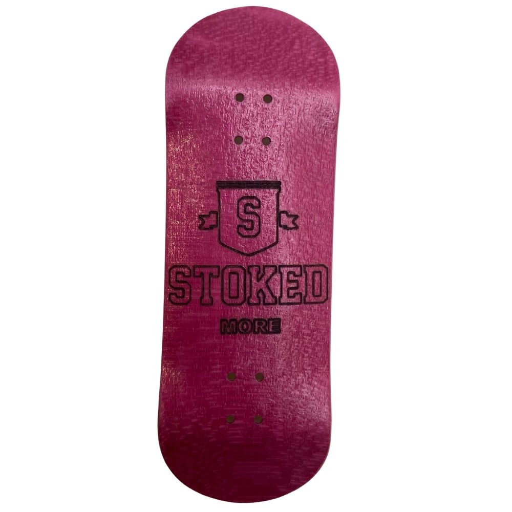 Stoked x More High Concave Pink Outline Fingerboard