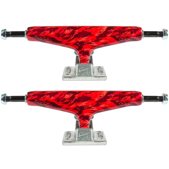 Aluminium Camo Red/Raw 5.25" Skateboard Trucks
