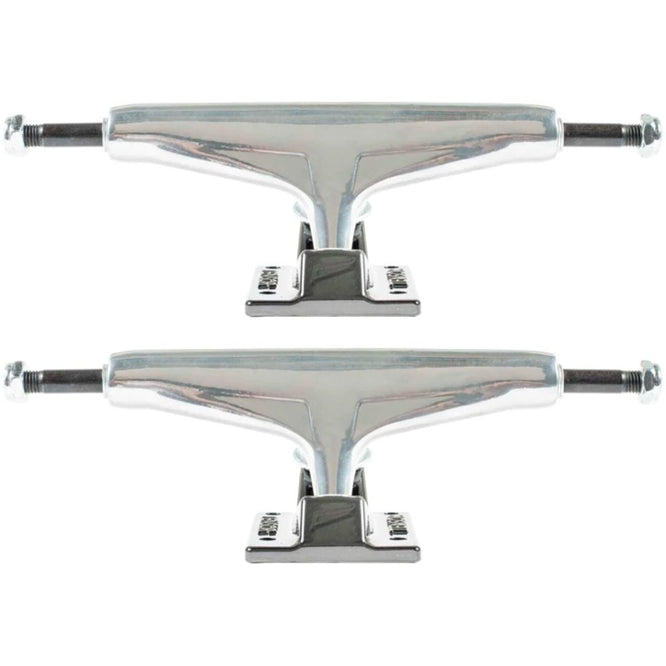 Mag Light Glossy White Gold/Gunmetal 5.25" Skateboard Trucks