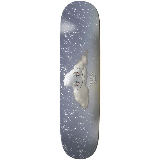 Head In The Snow Clouds Grey 8.0" Skateboard Deck