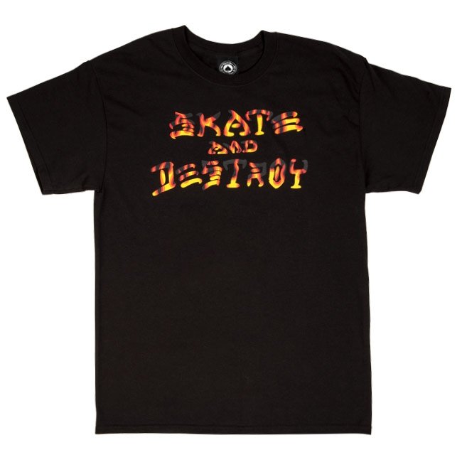 T-shirt BBQ Skate and Destroy noir