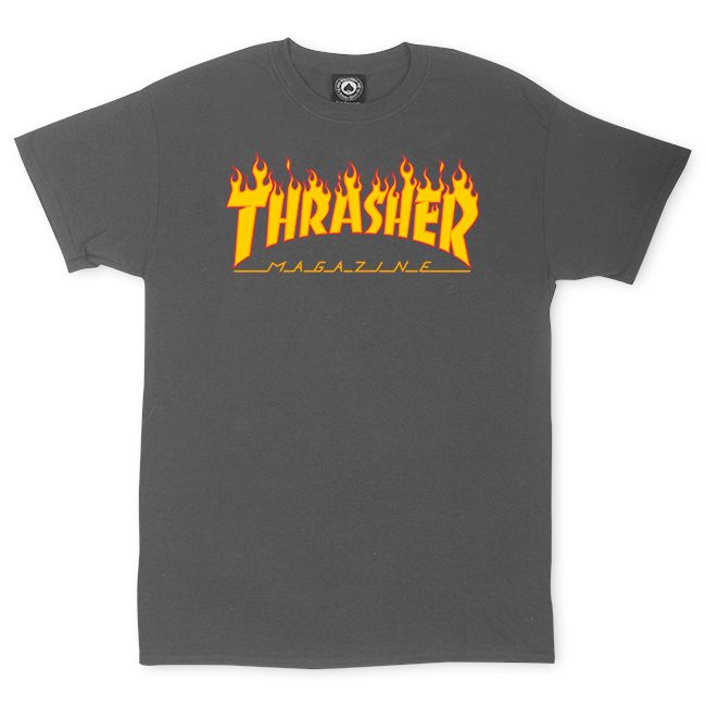 T-shirt Logo Flamme anthracite