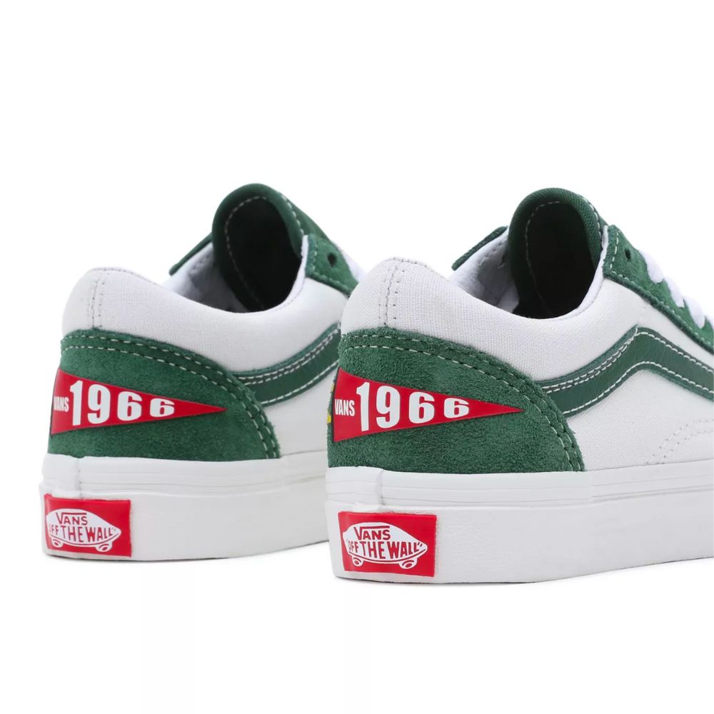 seinpaal onregelmatig Matroos Kids Old Skool Since 1966 White/Green – Stoked Boardshop