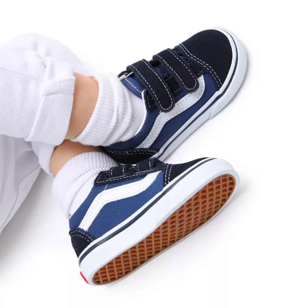 Vans old skool velcro navy new arrivals