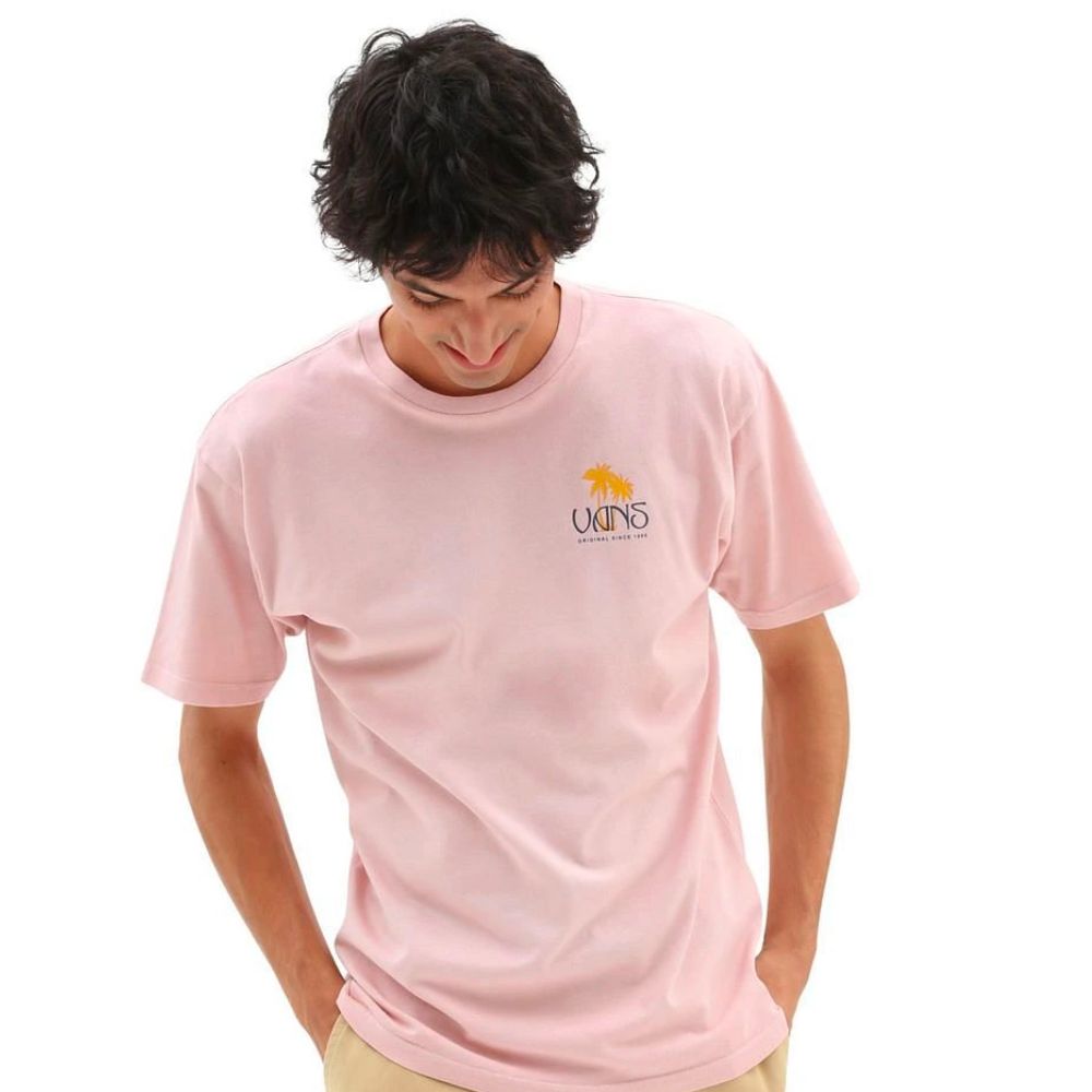 Sunset Dual Palm Vintage T-shirt Rose Smoke