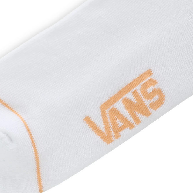 Chaussettes Crew Peek A Check pour femmes, blanc/sable corail