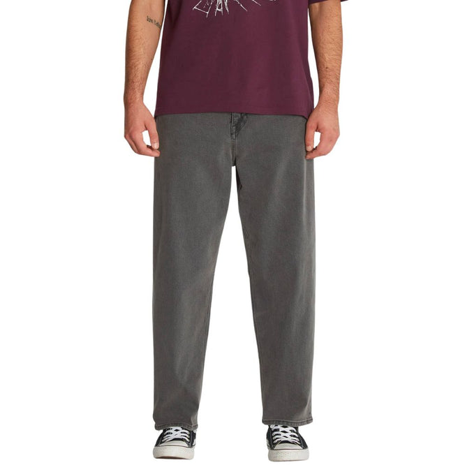 Billow Tapered Denim Pants Black Ozone