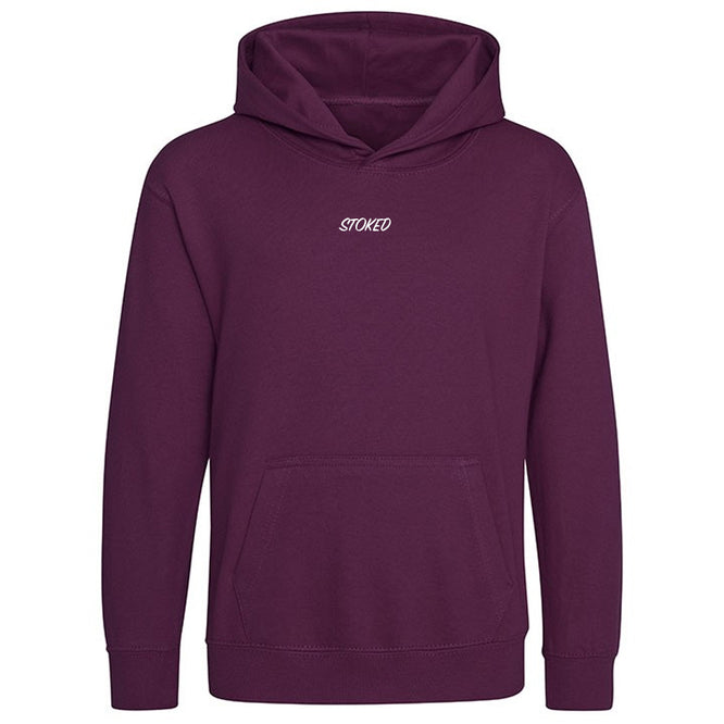 Kids Lightweight Script Hoodie Plum